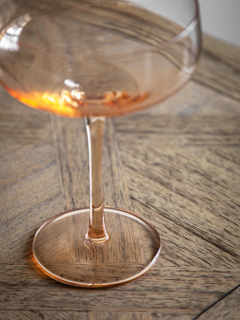 Gallery Home amber coupe glasses set of 4, UK version