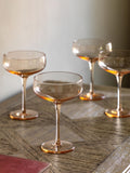 Gallery Home amber coupe glasses set of 4, UK version