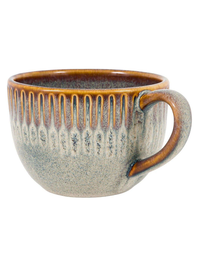 Gallery Home ceramic ridged mugs set of 4, UK version