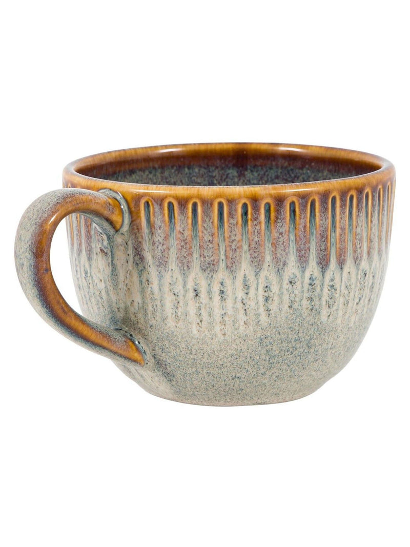Gallery Home ceramic ridged mugs set of 4, UK version