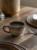 Gallery Home ceramic ridged mugs set of 4, UK version