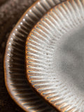 Gallery Home Stone Rita Ridged ceramic side plates set of four 22cm, UK version