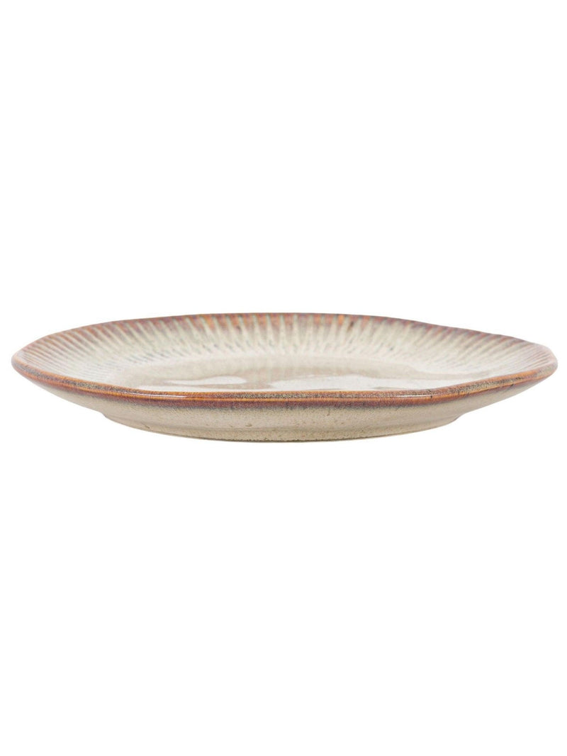 Gallery Home Stone Rita Ridged ceramic side plates set of four 22cm, UK version