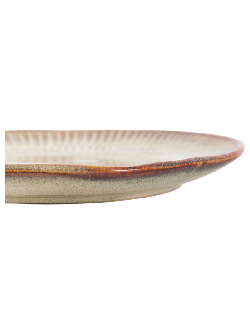 Gallery Home Stone Rita Ridged ceramic side plates set of four 22cm, UK version