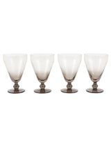 Next Gallery Home Set of 4 Smoked Grey Swirl Wine Glasses- Buy online at McGrocer