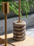Gallery Home natural marble candle sticks set of 2, UK version