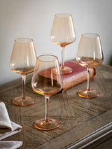 Next Gallery Home Amber Set of 4 Wine Glasses- Buy online at McGrocer