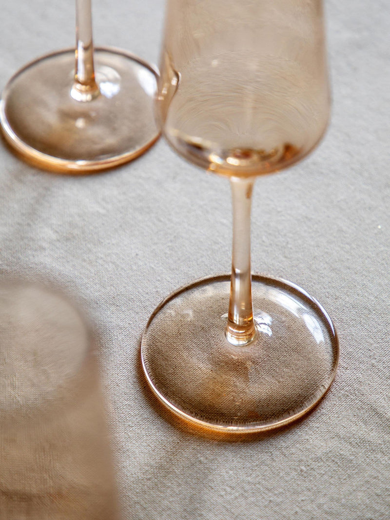 Gallery Home amber champagne flutes set of 4, UK version