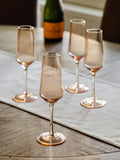 Gallery Home amber champagne flutes set of 4, UK version