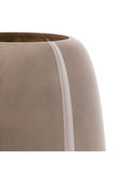 Gallery Home taupe striped glass vase 22cm, UK version