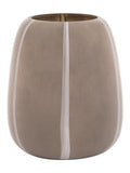 Gallery Home taupe striped glass vase 22cm, UK version