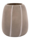 Gallery Home taupe striped glass vase 22cm, UK version