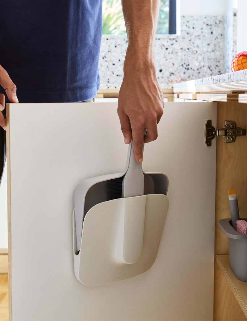 Joseph Joseph wall mounted dustpan and brush, imported from the UK