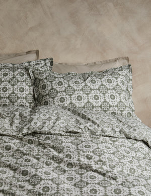 M&S X Fired Earth Washed Cotton Isabelle Printed Bedding Set