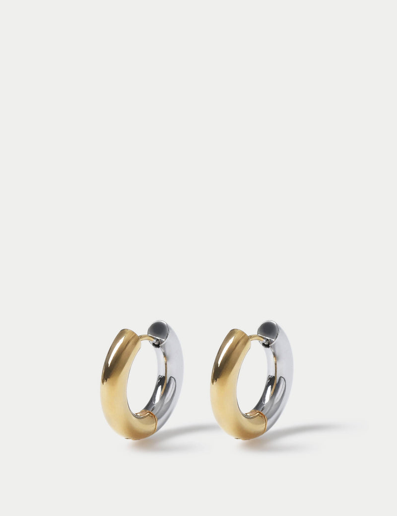 Waterproof hoop earrings 10mm mixed material, imported from the UK
