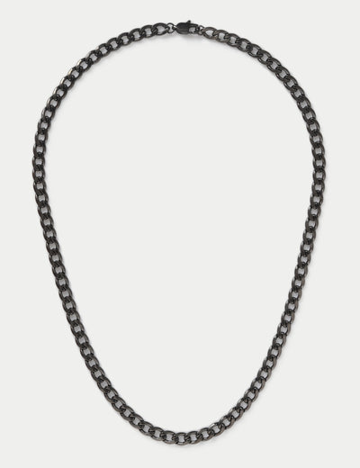M&S M&S Waterproof Stainless Steel Gunmetal Chain Necklace 50mm- Buy online at McGrocer