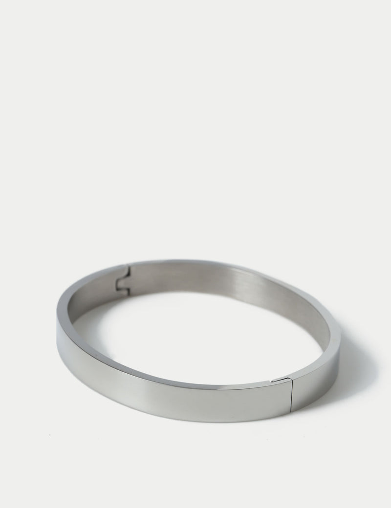 M&S silver tone stainless steel bangle (British brand)