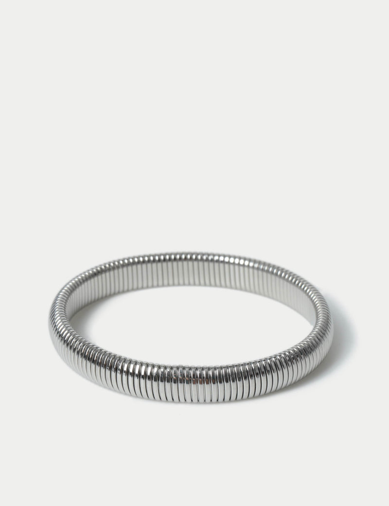 M&S silver tone stainless steel stretch bracelet, imported from the UK