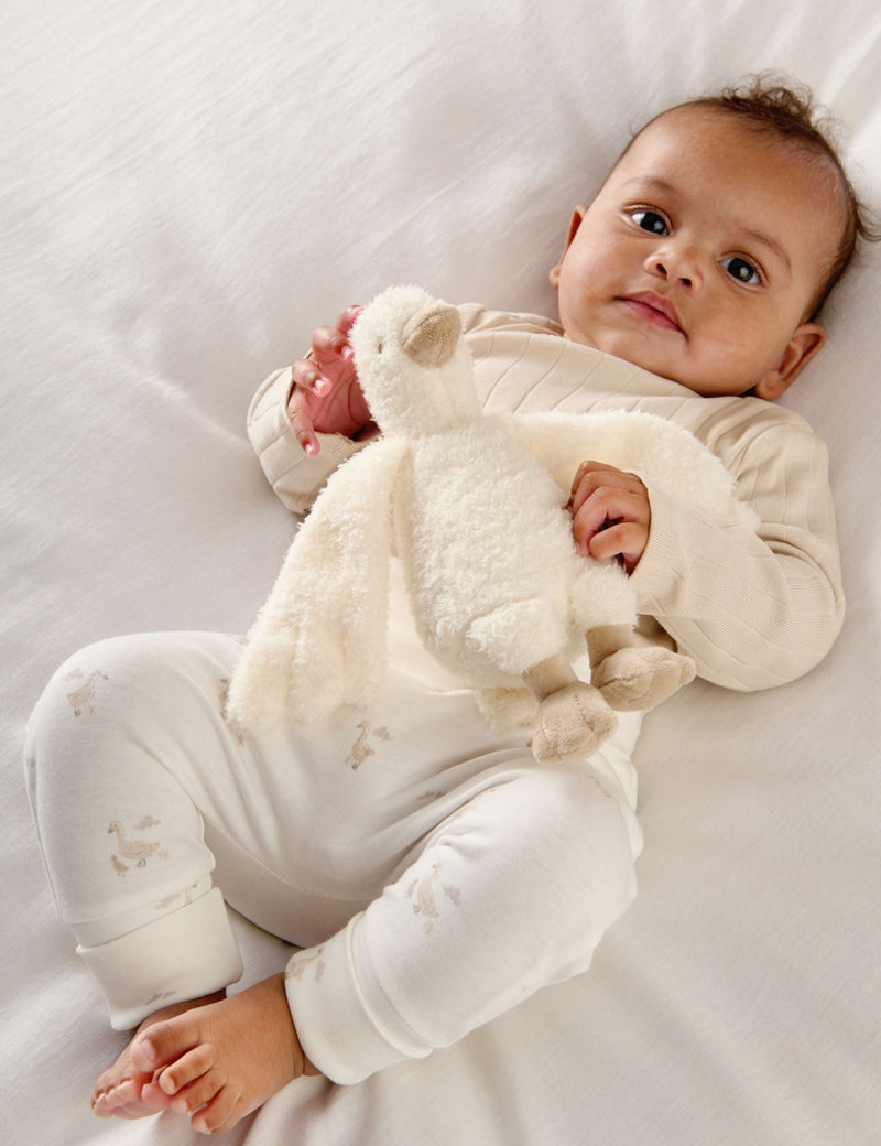 Mamas & Papas duckling beanie toy for newborns - British product