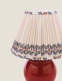 Joules Wentworth ceramic table lamp with pleated fabric shade (British brand)
