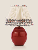 Joules Wentworth ceramic table lamp with pleated fabric shade (British brand)
