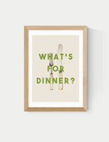 M&S East End Prints What's For Dinner Typographic Framed Art- Buy online at McGrocer