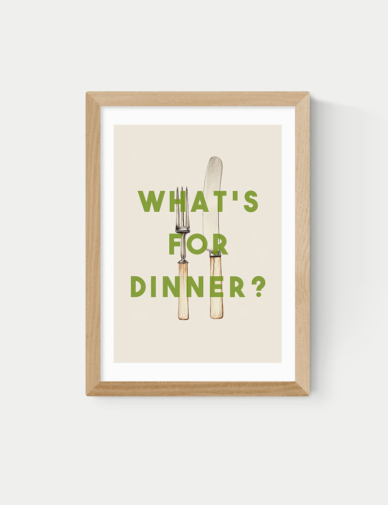 East End Prints What's For Dinner framed art (British brand)