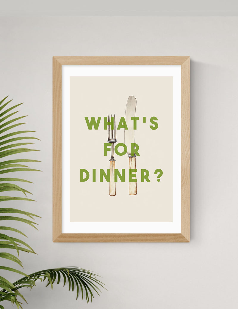 East End Prints What's For Dinner framed art (British brand)