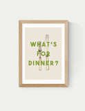 East End Prints What's For Dinner framed art (British brand)