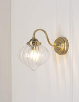 M&S Laura Ashley Whitham Fluted Glass Wall Light- Buy online at McGrocer