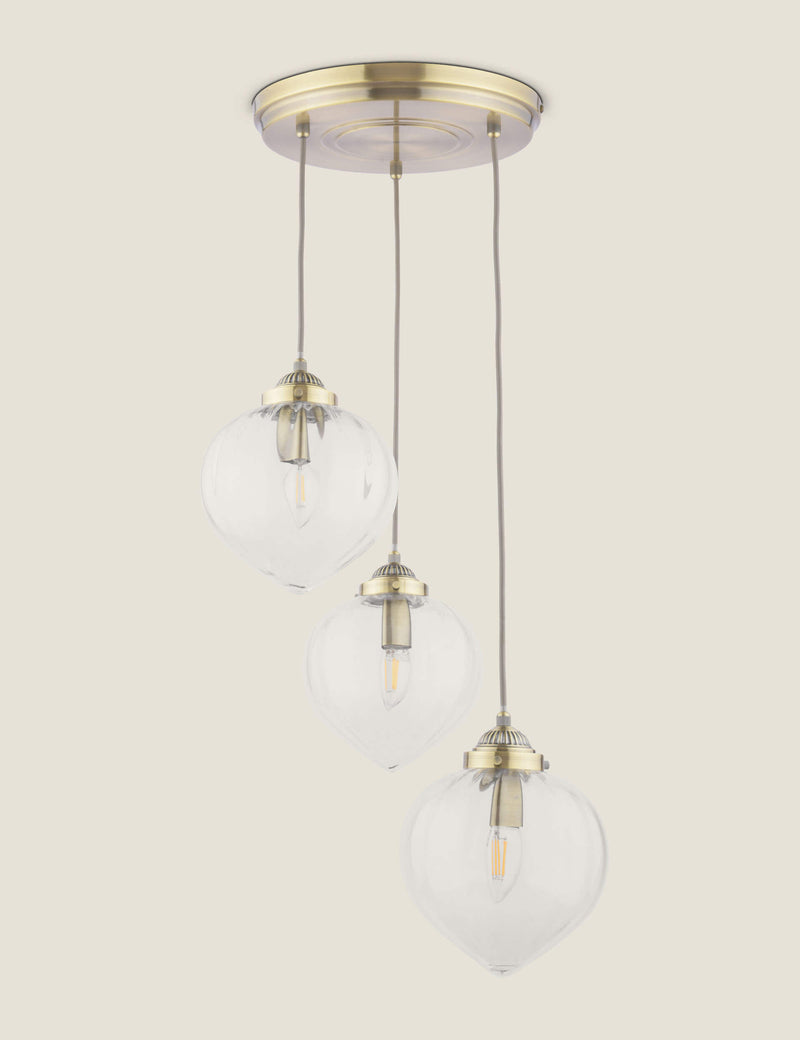 Laura Ashley Whitham multi-light cluster pendant light, imported from the UK