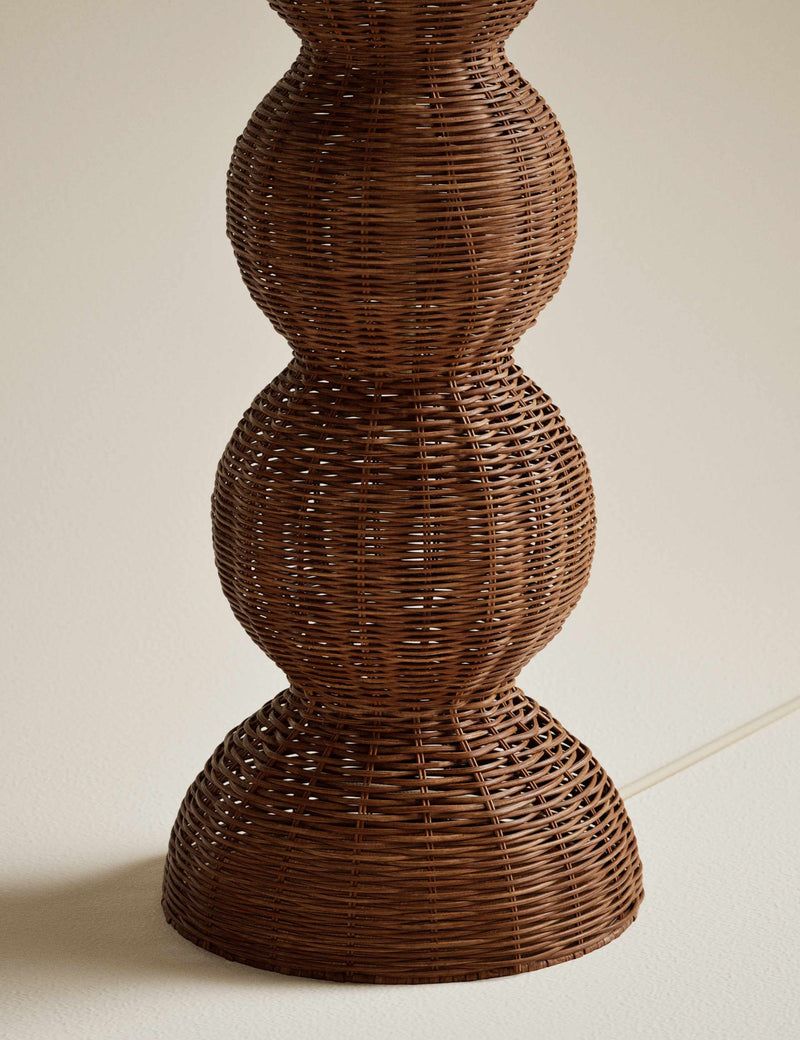 Wicker floor lamp graduated base, 140cm height - British product