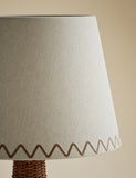 Wicker graduated base table lamp, imported from the UK