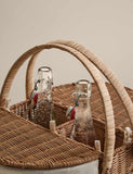 Wicker picnic hamper with wine holder - British product