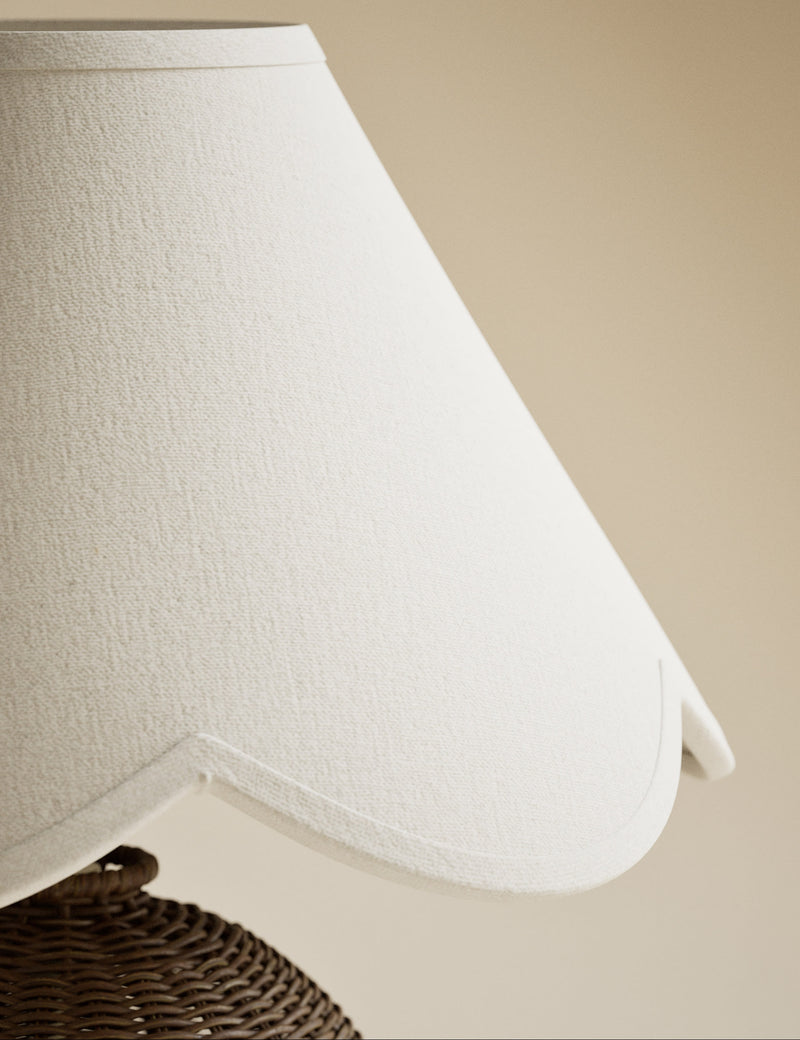 Wicker Scallop Shade Table Lamp - British product