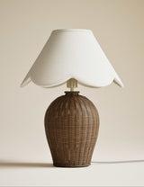 M&S Wicker Scallop Shade Table Lamp- Buy online at McGrocer
