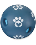 Wiggle Buddy Ball Dog Toy with Sound Tubes, Orange or Blue, 14cm