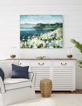 M&S Gallery Direct Wild Daisy Bay Rectangle Framed Canvas 90cm x 72cm- Buy online at McGrocer