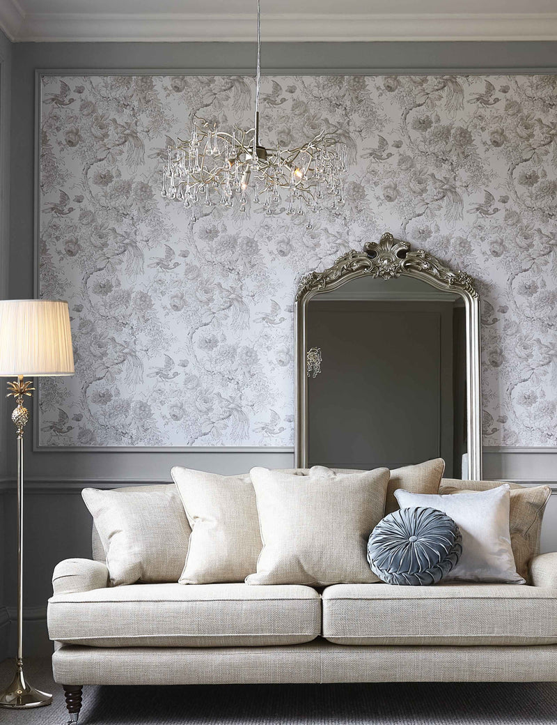 Laura Ashley Willow pendant light with crystal droplets gold-tone - (British brand)
