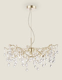 Laura Ashley Willow pendant light with crystal droplets gold-tone - (British brand)