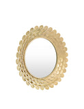 Gallery Direct large round gold-tone scallop wall mirror 91cm - British product