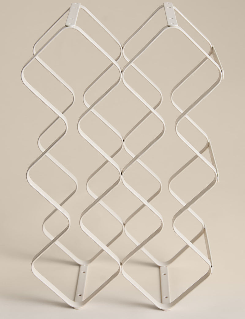 Wire wine rack for six bottles, UK version