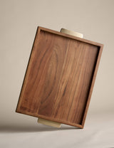 M&S Wooded Ribbed Tray Wooden Serving Tray 47x33x35cm- Buy online at McGrocer
