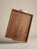 Wooden Ribbed Tray Serving Tray 47x33x35cm (British brand)