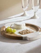 M&S M&S X Kelly Hoppen Wooden Circular Serving Board- Buy online at McGrocer