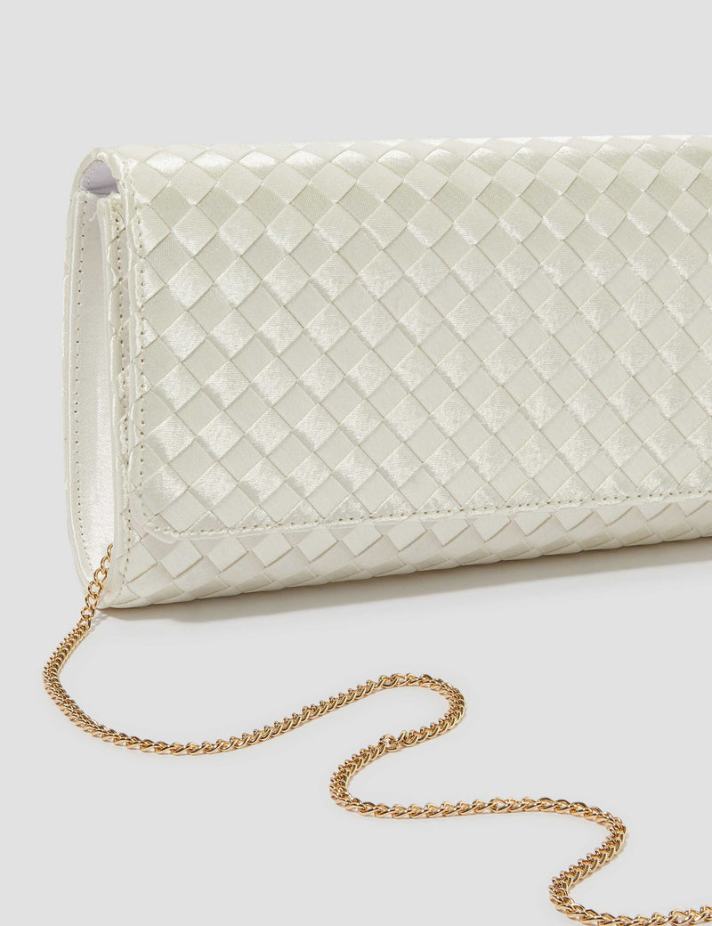 Monsoon woven chain strap clutch bag - British product