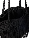 Whistles woven fringed tote bag, imported from the UK