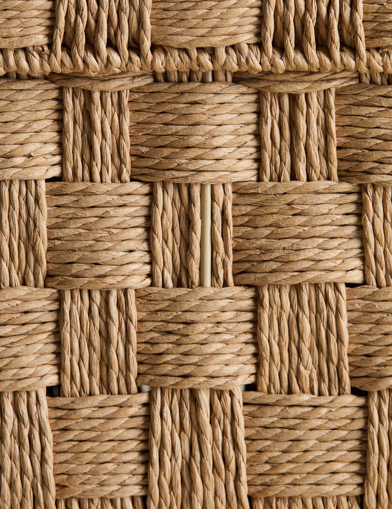 Woven jute small square storage box with lid, UK version