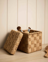 M&S Woven Jute Small Square Storage Box- Buy online at McGrocer