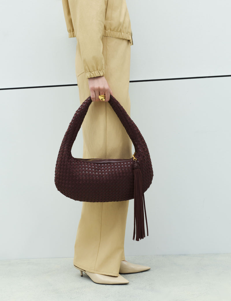 M&S woven rounded hobo bag, UK version